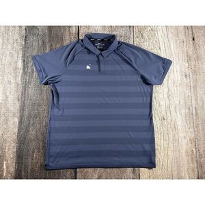 Nike Golf Dri Fit Zonal Cooling Grey Striped Polo Shirt XL